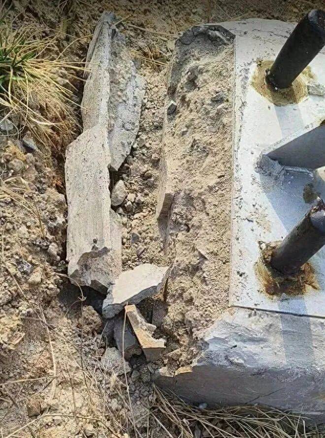 A brittle monitoring-device base shows why smart infrastructure still needs concrete quality